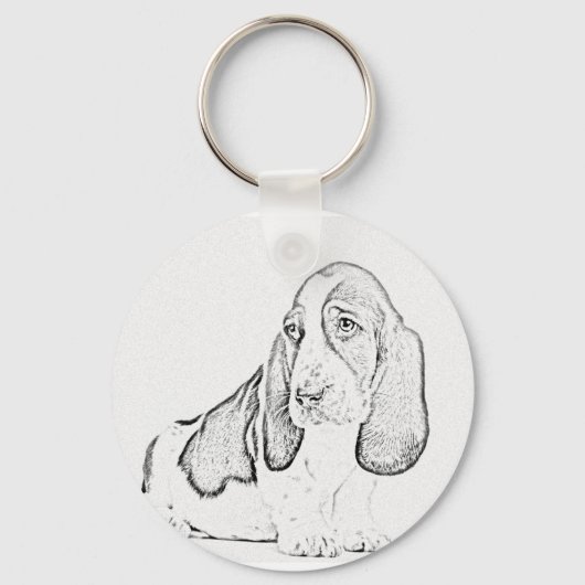Porte-clés Basset hound (Recto)