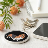 Porte-clés Basset Hound (Côté)