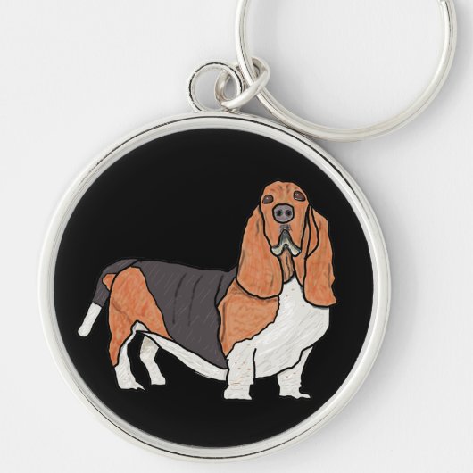 Porte-clés Basset Hound (Devant)