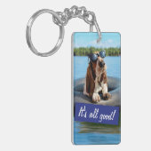 Porte-clés Basset Hound dans les lunettes de soleil (Devant gauche)