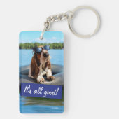 Porte-clés Basset Hound dans les lunettes de soleil (Dos)