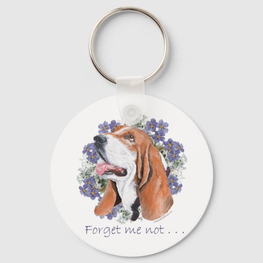 Porte-clés Basset Hound Keeps (Recto)