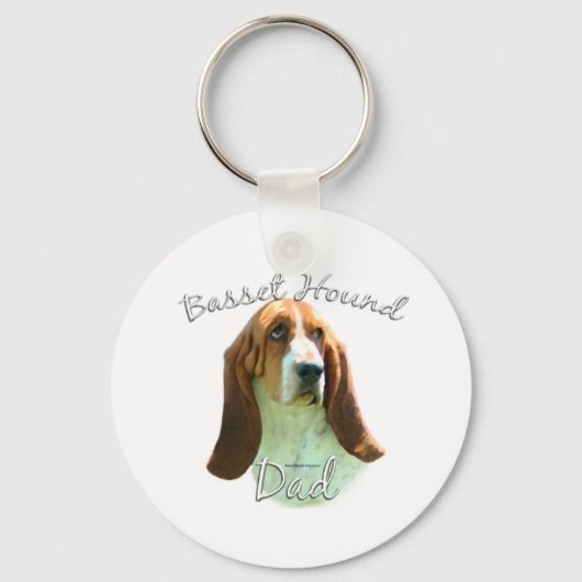 Porte-clés Basset Hound Papa 2 (Recto)
