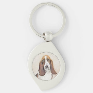 Porte-clés Basset Hound Peinture - Cute Original Chien Art