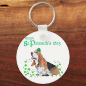 Porte-clés Basset Hound Saint-Patrick (Recto)