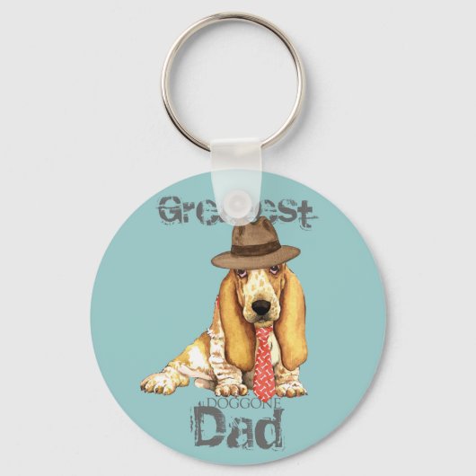 Porte-clés Basset papa (Recto)