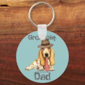 Porte-clés Basset papa (Recto)