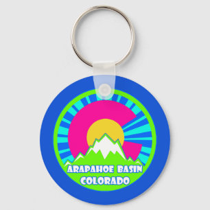 Porte-clés Bassin d'Arapahoe Colorado neon montagnes porte -