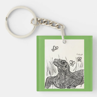 Porte-clés Bassin de dragon de Komodo en beauté
