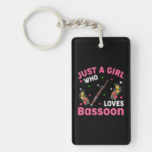 Porte-clés Bassoon Music Aime Juste Une Fille Qui Aime Bassoo