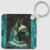 Porte-clés Bastet, déesse chatte égyptienne - Art mosaïque (Dos)
