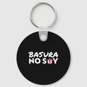 Porte-clés Basura No Soy Porto Rico Drapeau Je ne suis pas Sp