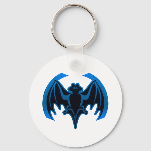 Porte-clés Bat Bleu Le MUSÉE Zazzle Cadeaux (Recto)