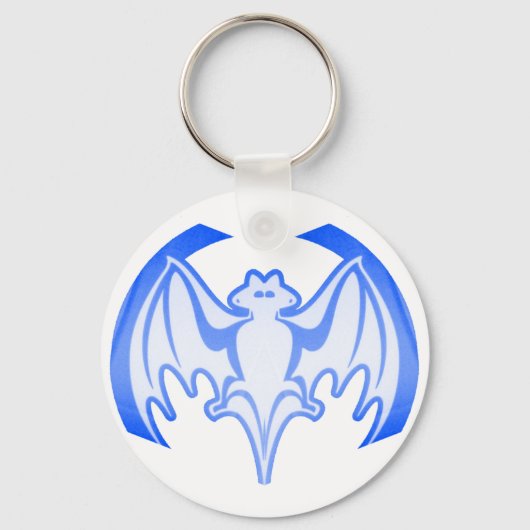 Porte-clés Bat Blue Inv Le MUSÉE Zazzle Cadeaux (Recto)