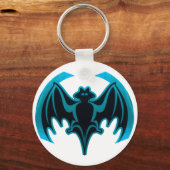 Porte-clés Bat Cyan Le MUSÉE Zazzle Cadeaux (Recto)