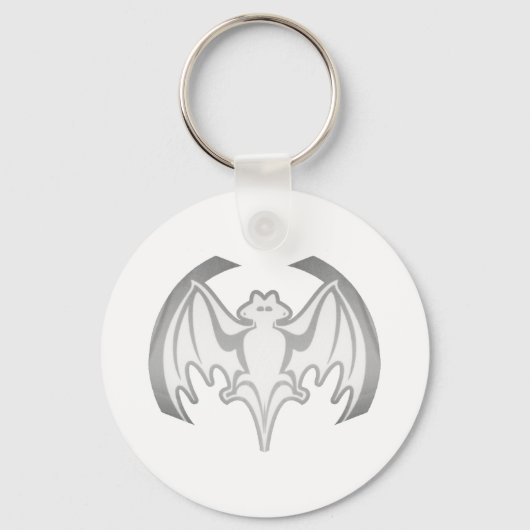 Porte-clés Bat Gray Inv Le MUSÉE Zazzle Cadeaux (Recto)