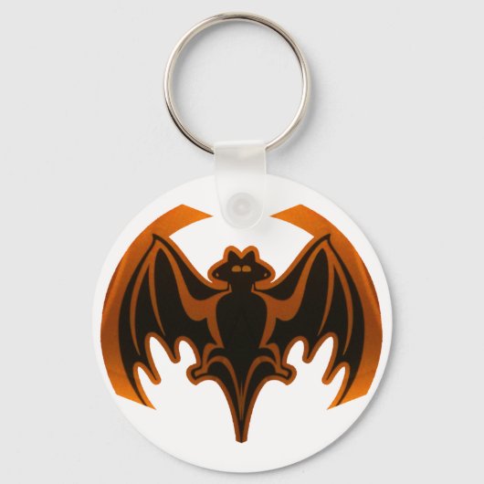 Porte-clés Bat Orange Le MUSÉE Zazzle Cadfts (Recto)