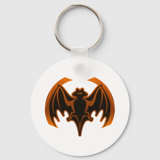 Porte-clés Bat Orange Le MUSÉE Zazzle Cadfts (Recto)