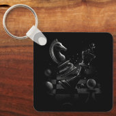 Porte-clés Bataille aux échecs dramatique - Chevalier contre  (Recto)