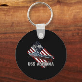 Porte-clés Bataillon Uss Alabama Bb-60 & Combat Warship (Recto)