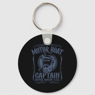 Porte-clés Bateau à moteur Capitaine Funny Pontoon Bateau à m