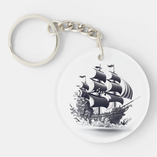 Porte-clés Bateau à pirates flottants (Devant)