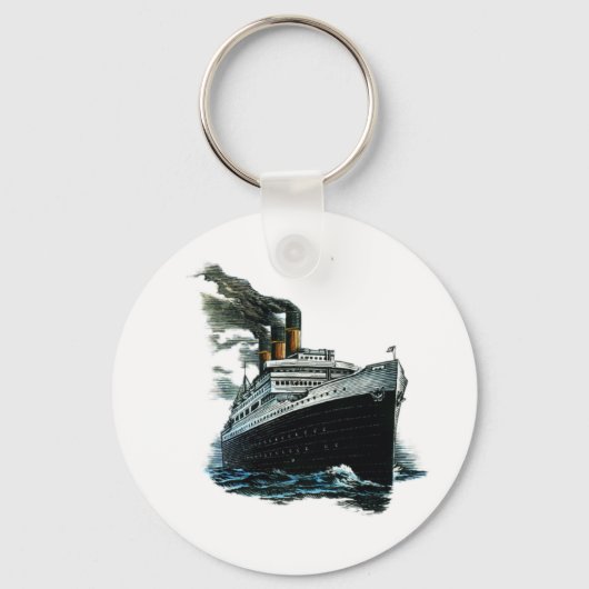 Porte-clés Bateau à vapeur noir (Recto)