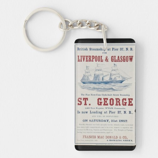 Porte-clés Bateau à vapeur Saint George 1863 (Devant)
