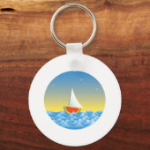 Porte-clés Bateau à voile pastèque (Recto)