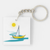 Porte-clés Bateau à voilier simple (Dos)