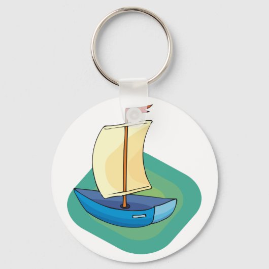 Porte-clés Bateau bleu (Recto)