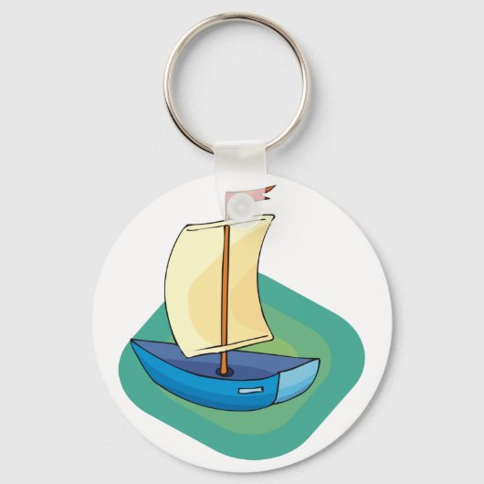 Porte-clés Bateau bleu (Verso)