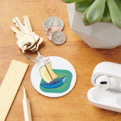 Porte-clés Bateau bleu