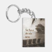 Porte-clés Bateau dans le porte - clé de coutume de sépia (Devant gauche)