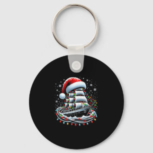 Porte-clés Bateau de croisière de navigation de Noël entouré