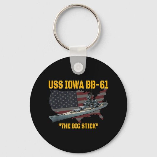 Porte-clés Bateau De Guerre De La Seconde Guerre Mondiale Uss (Recto)