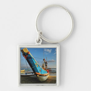 Porte-clés Bateau de pêche coloré par l'océan