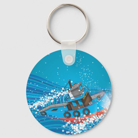 Porte-clés Bateau de pêche orageux (Recto)