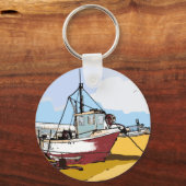 Porte-clés Bateau de pêche pittoresque   (Verso)