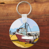 Porte-clés Bateau de pêche pittoresque   (Recto)