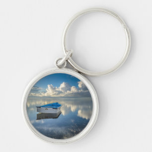 Porte-clés Bateau de rangée sur l'eau