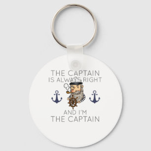 Porte-clés Bateau Le Capitaine a toujours raison et je suis l