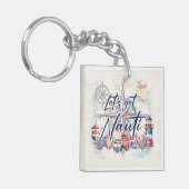 Porte-clés Bateau marin "Let's Get Nauti" (Devant gauche)