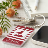 Porte-clés Bateau Nautique à voile rouge (Devant droit)