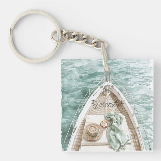 Porte-clés Bateau océan calme sérénité (Devant)
