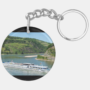 Porte-clés Bateau sur le Rhin près de Oberwesel