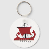 Porte-clés Bateau Viking Longship Silhouette Drakkar (Recto)