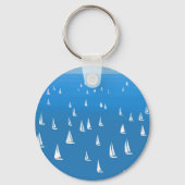 Porte-clés Bateaux à voile en mer bleu profond - Regatta Bate (Verso)