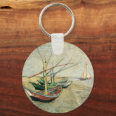 Porte-clés Bateaux de pêche sur la plage sur Vincent Gogh (Recto)