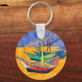 Porte-clés Bateaux de Van Gogh Impressionnisme Plage (Recto)